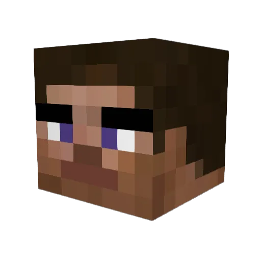 777707 Minecraft avatar head, 3D render