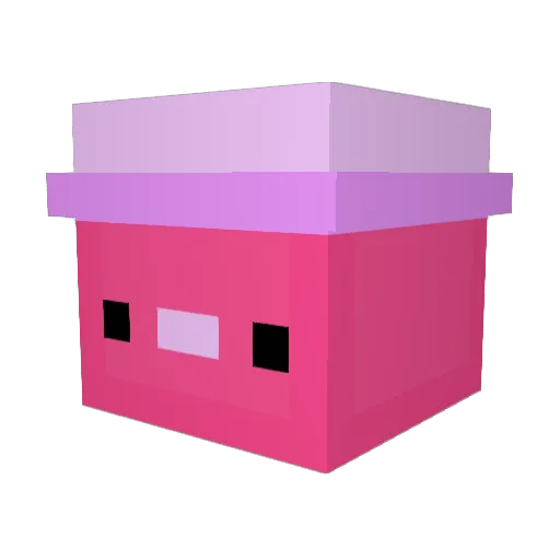 777777777777 Minecraft avatar head, 3D render