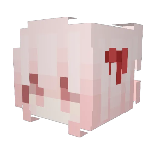 7777Phoenix Minecraft avatar head, 3D render