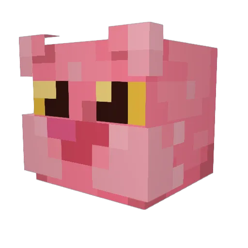 777 Minecraft avatar head, 3D render