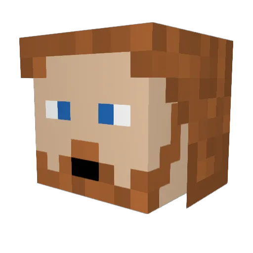777JUMPER Minecraft avatar head, 3D render