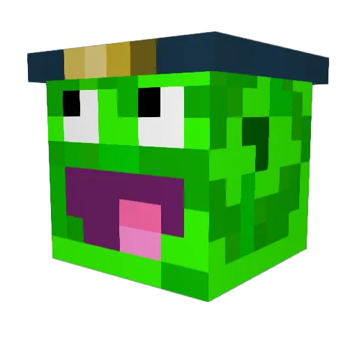 777Jester Minecraft avatar head, 3D render