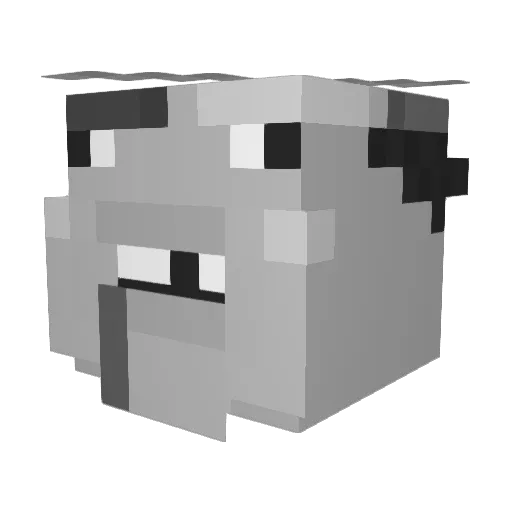 777Killer Minecraft avatar head, 3D render