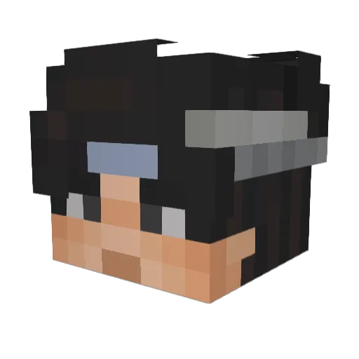 777LUCAS Minecraft avatar head, 3D render