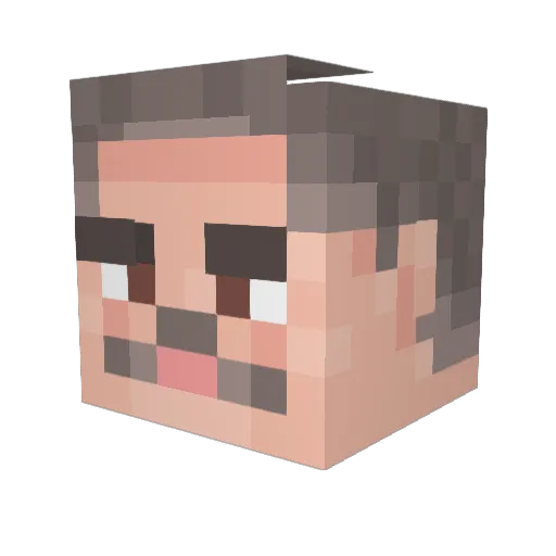 777_yee Minecraft avatar head, 3D render