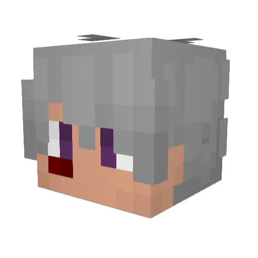 777chains Minecraft avatar head, 3D render