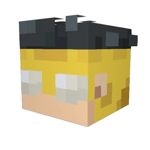 777emperor Minecraft avatar head, 3D render