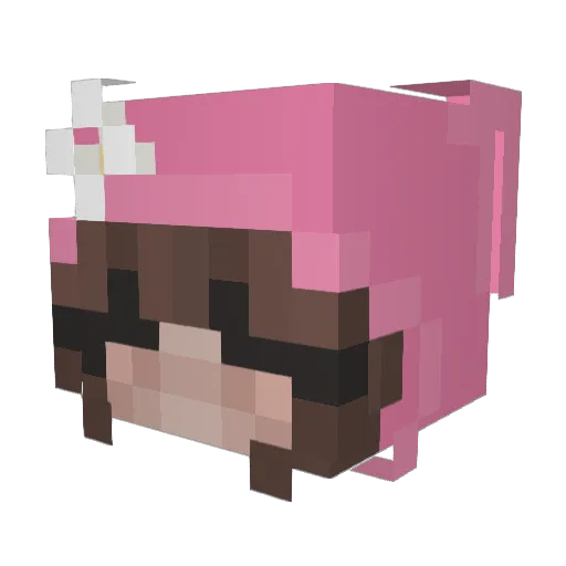 777luvr Minecraft avatar head, 3D render