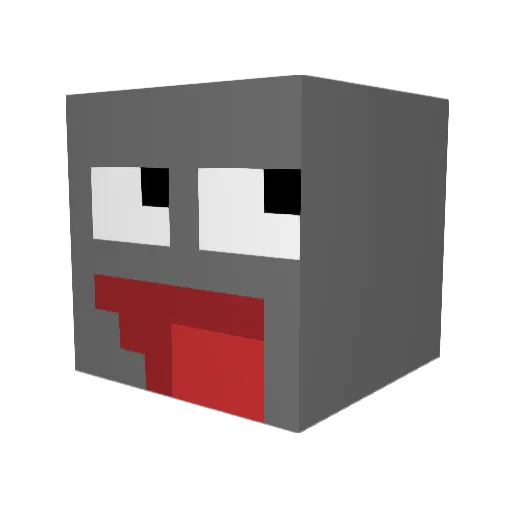 77BeBop Minecraft avatar head, 3D render