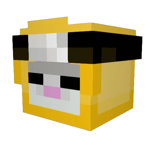 77Lu15 Minecraft avatar head, 3D render