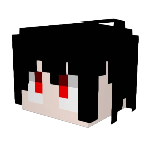 77SISAN Minecraft avatar head, 3D render