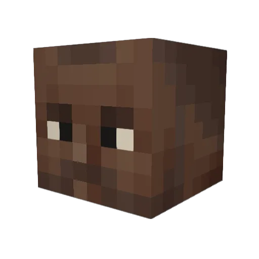77_huhE Minecraft avatar head, 3D render