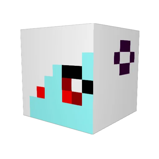 77cheese Minecraft avatar head, 3D render