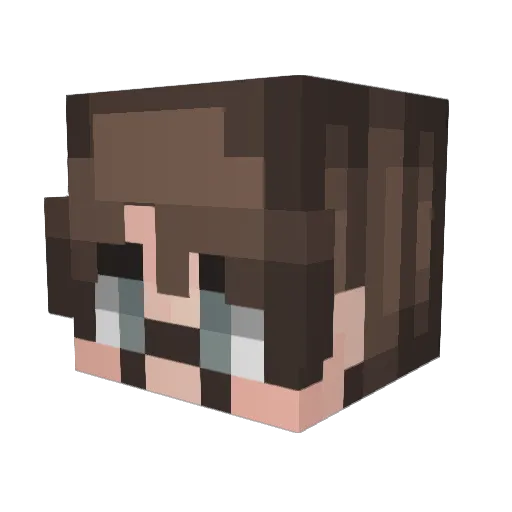 77duck Minecraft avatar head, 3D render