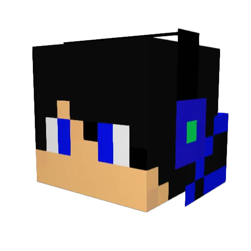 77ii Minecraft avatar head, 3D render