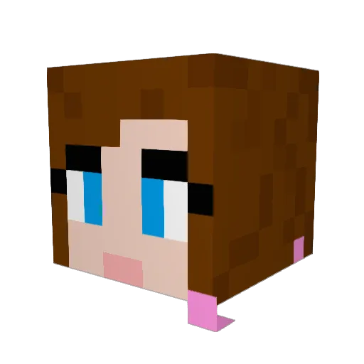 77internetmoney7 Minecraft avatar head, 3D render