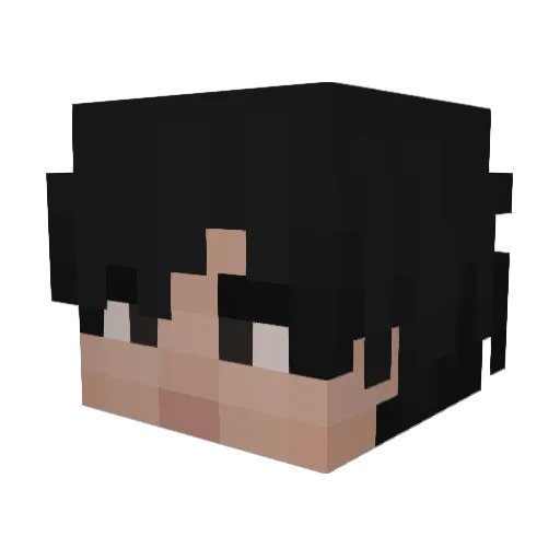 77iv Minecraft avatar head, 3D render