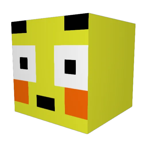77jorn Minecraft avatar head, 3D render