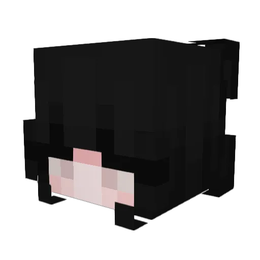 77luna Minecraft avatar head, 3D render