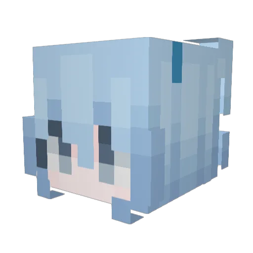 77nb666 Minecraft avatar head, 3D render