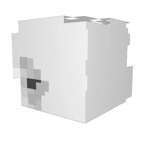 77nike Minecraft avatar head, 3D render