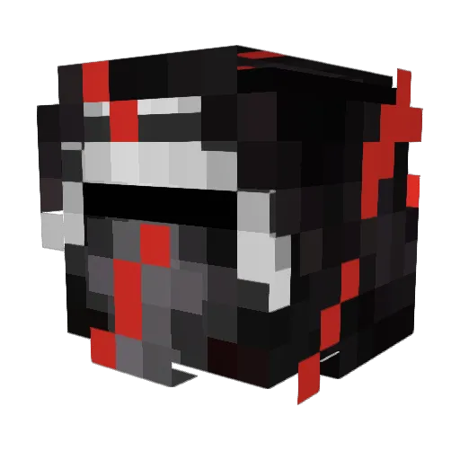 77three Minecraft avatar head, 3D render