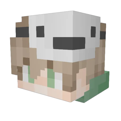 780913 Minecraft avatar head, 3D render