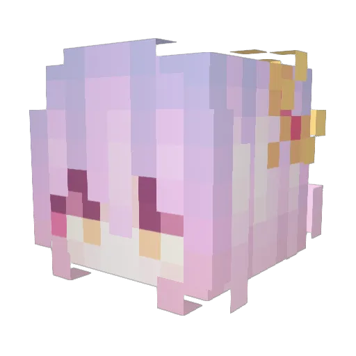 7826 Minecraft avatar head, 3D render