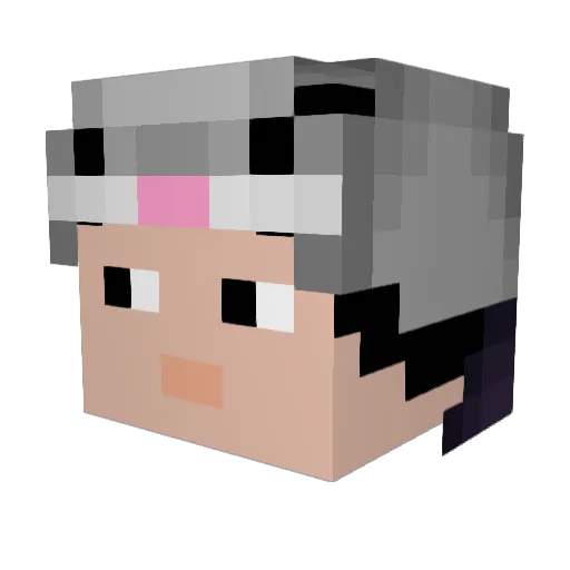 7830 Minecraft avatar head, 3D render