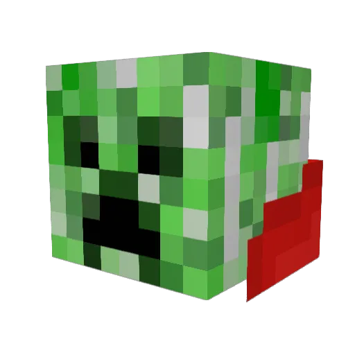 7853_ Minecraft avatar head, 3D render