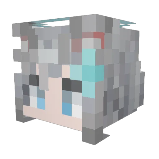 7891sy Minecraft avatar head, 3D render