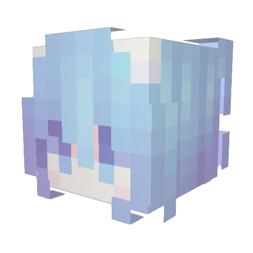 78fgpk Minecraft avatar head, 3D render