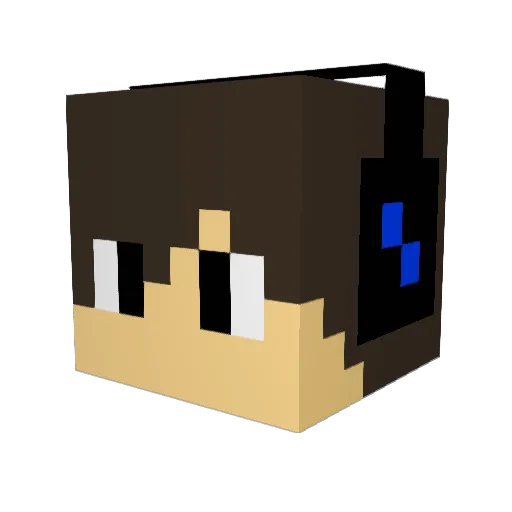7903alec Minecraft avatar head, 3D render