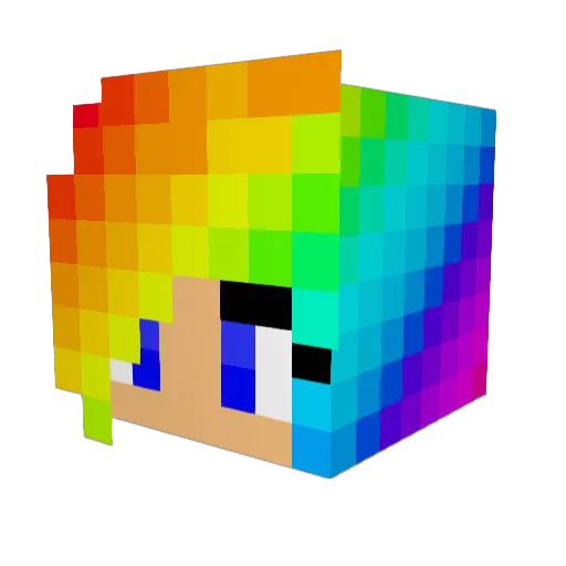 79Rockstar Minecraft avatar head, 3D render