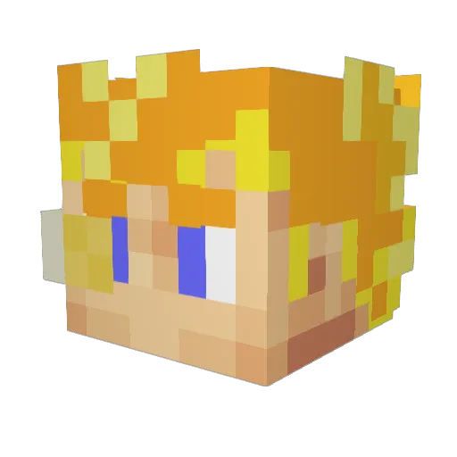 7AGAMER Minecraft avatar head, 3D render