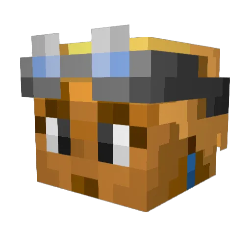 7Alph Minecraft avatar head, 3D render