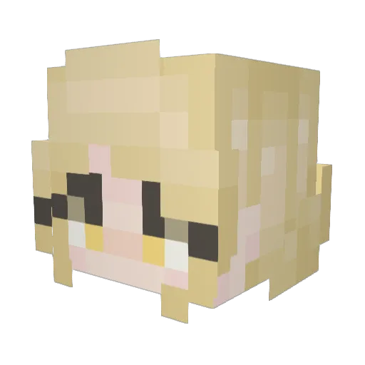 7AzurE7 Minecraft avatar head, 3D render