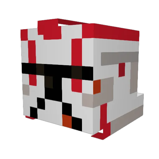 7Backwards Minecraft avatar head, 3D render