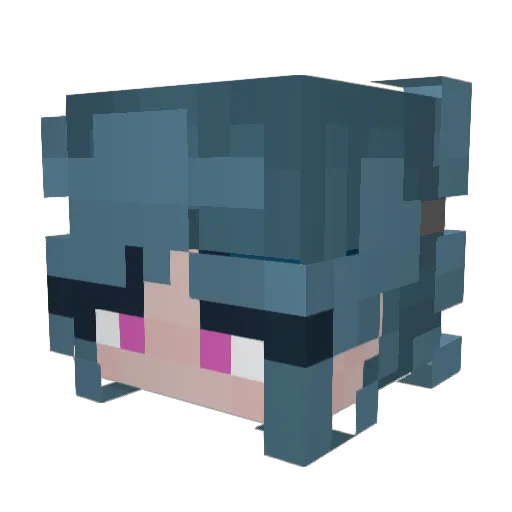 7BubBleZ Minecraft avatar head, 3D render