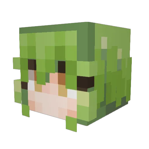 7C1 Minecraft avatar head, 3D render