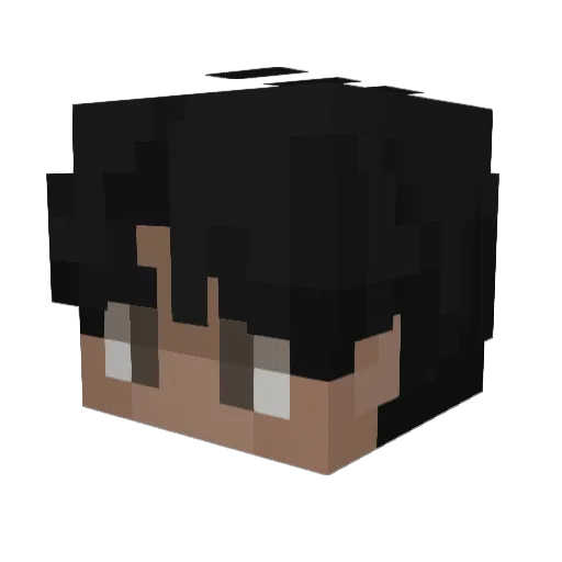 7Criss Minecraft avatar head, 3D render