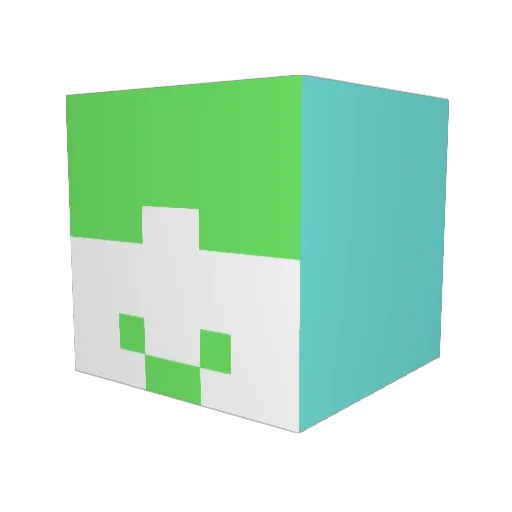 7DDU Minecraft avatar head, 3D render