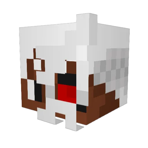 7DEDI Minecraft avatar head, 3D render
