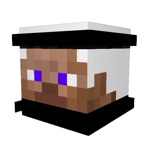 7DEDI Minecraft avatar head, 3D render