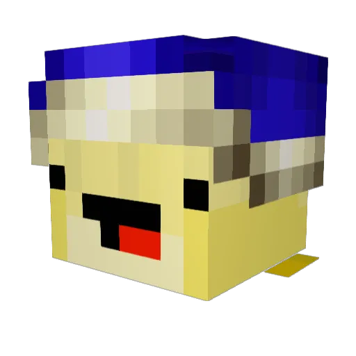 7DMATH7 Minecraft avatar head, 3D render
