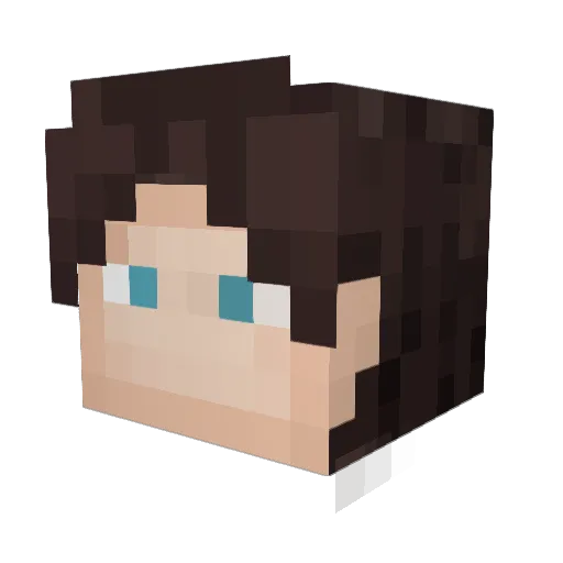 7DanX Minecraft avatar head, 3D render