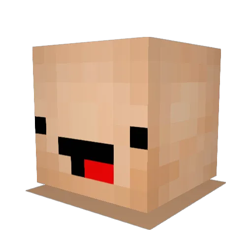 7DdaMidia Minecraft avatar head, 3D render