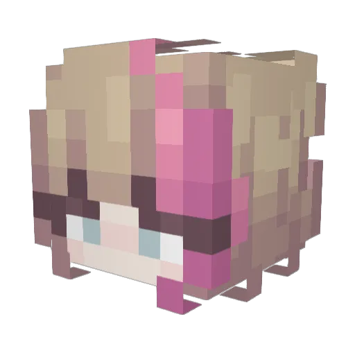 7Dxm Minecraft avatar head, 3D render