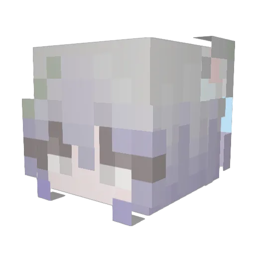 7EEi Minecraft avatar head, 3D render