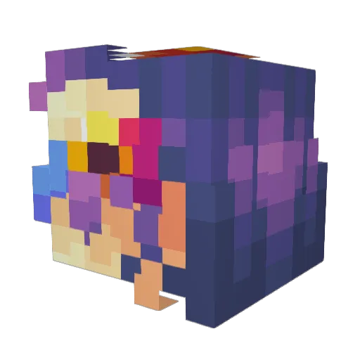 7EK Minecraft avatar head, 3D render